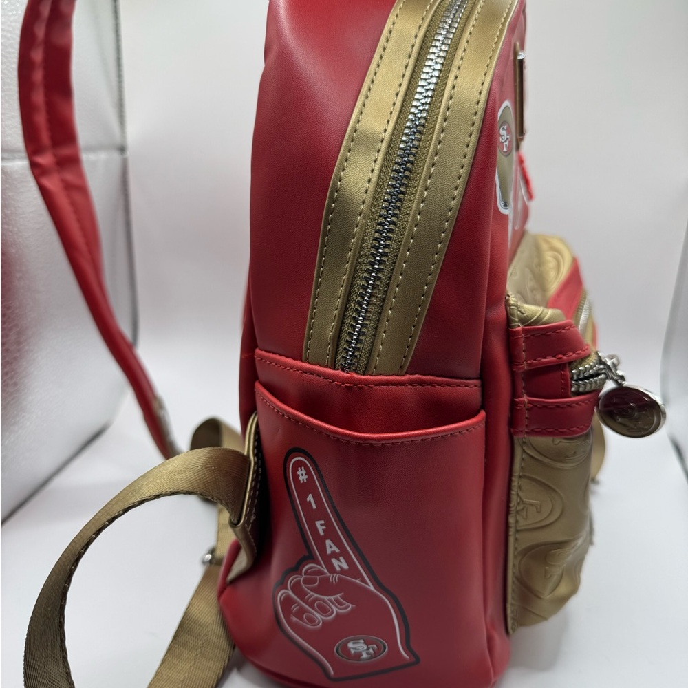 San Francisco 49ers Red and Gold Backpack - Picture 3 of 7